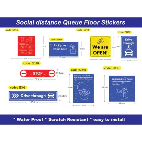 Social Distance Floor Decal Sticker Sd Series 2 Social Distancing