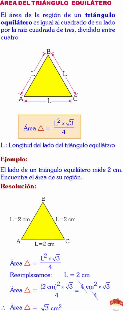 Formula Para Calcular Area De Triangulo Equilatero Printable
