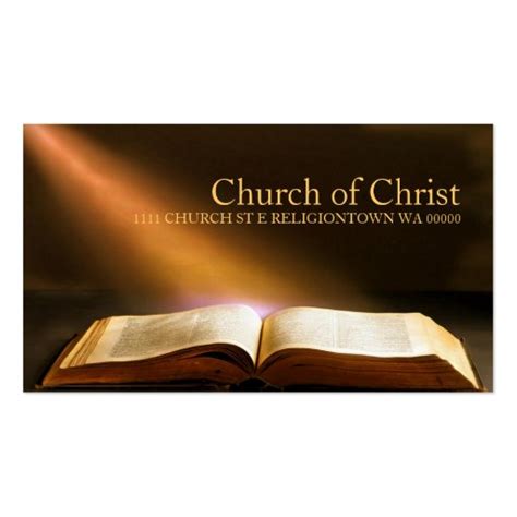 Religious Church Christianity Religion Bible Business Card Zazzle