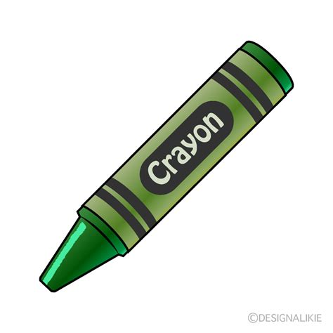 Green Crayon Clip Art Free Png Image｜illustoon