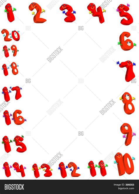 Happy Number Border Image And Photo Free Trial Bigstock