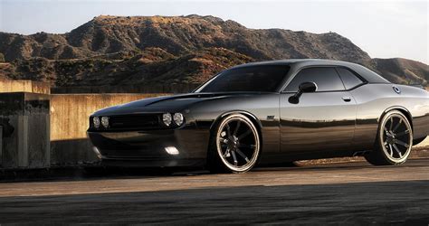 Black Coupe Dodge Challenger Srt Car Muscle Cars Hd Wallpaper