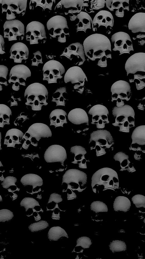 Grey And Black Skulls Skull Wallpaper Black Skulls Wallpaper Gothic