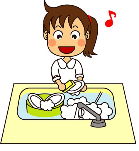 Choose from 50+ wash dishes graphic resources and download in the form of png, eps, ai or psd. Girl is Washing Dishes clipart. Free download transparent ...