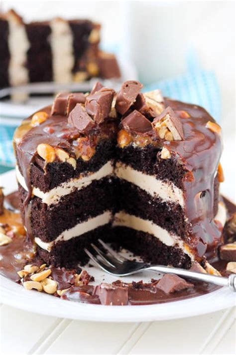 See more ideas about desserts, dessert recipes, yummy food. Snickers Layer Cake - fancy-edibles.com | Cake recipes ...