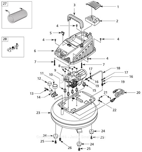 Campbell Hausfeld Fp Db Parts Diagram For Air Compressor Parts