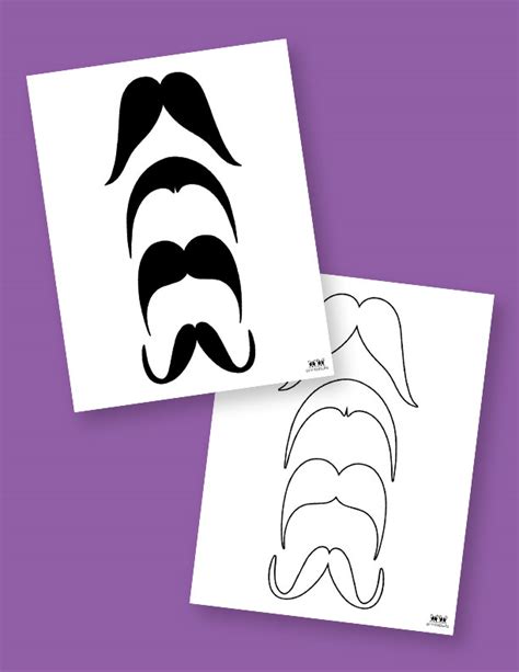 Printable Mustache Templates 150 Free Mustaches Printabulls
