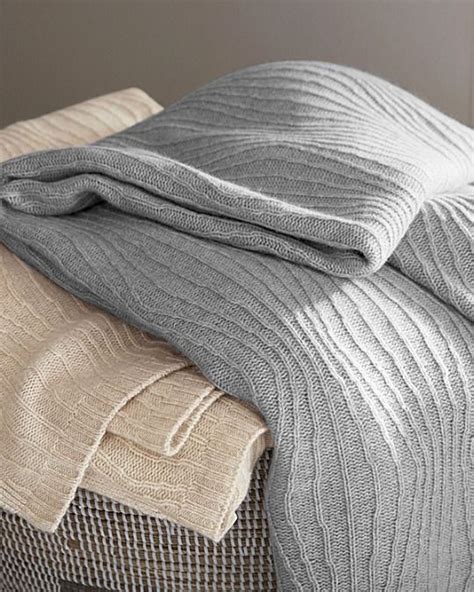 Knit In Soft Eco Cashmere This Lightweight Throw Drapes Beautifully