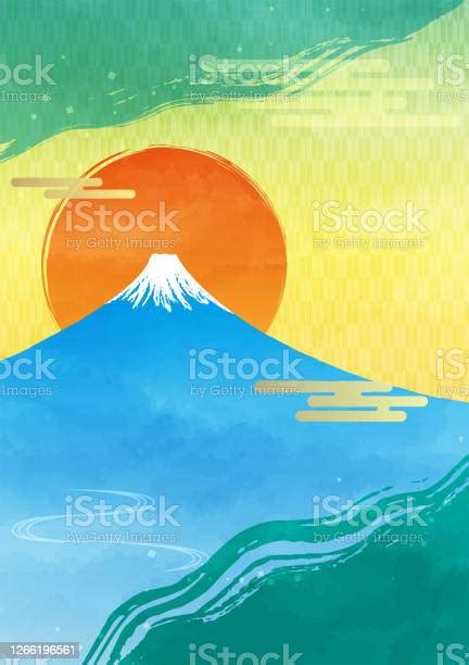 Illustration Of Mtfuji And Sky Stock Illustration Download Image Now
