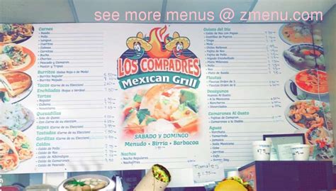 Online Menu Of Los Compadres Mexican Grill Restaurant Bellflower