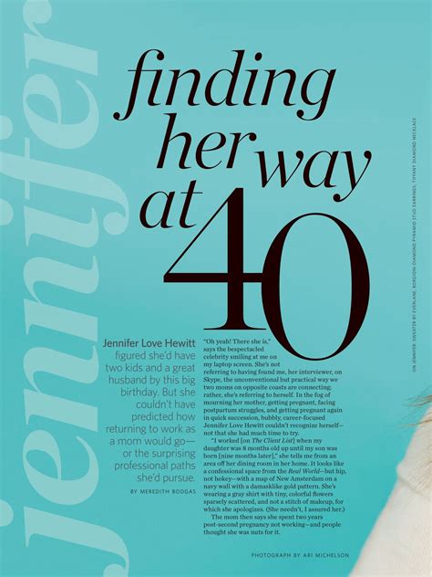 Jennifer Love Hewitt Working Mother Magazine Aprilmay 2019 Issue