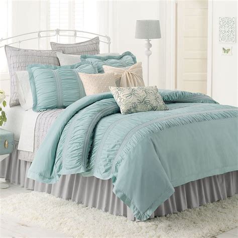 Lauren Conrad Lily Reversible Comforter Only Twin Twin Xl Dusty Teal