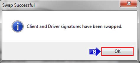 How To Swap Client And Driver Signatures