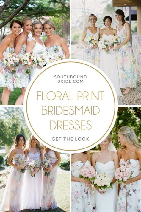 Floral Print Bridesmaid Dresses Southbound Bride