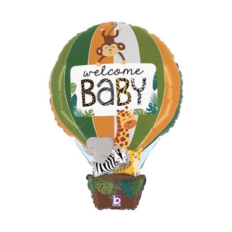Betallic Jungle Welcome Baby 30 Balloo Foil Giant Balloons From