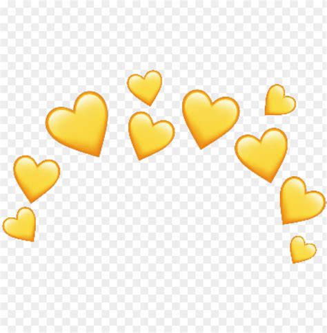 Crown Yellow Heart Emoji Love Corona Amarillo Corazon Yellow Heart