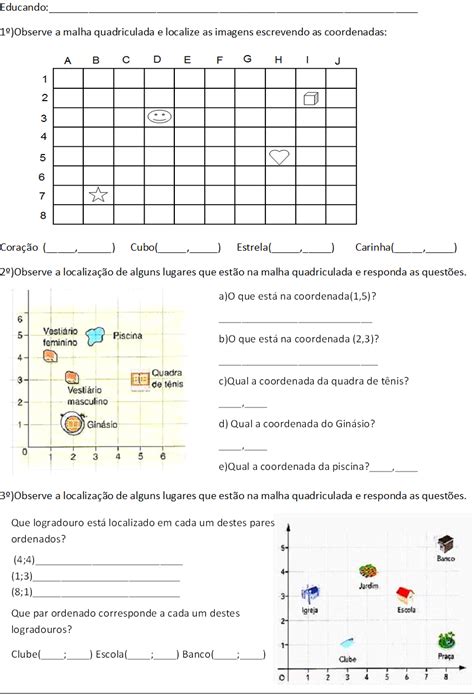 Atividades De Localização 3 Ano