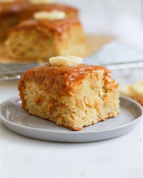 One Bowl Easy Vegan Banana Snack Cake With Peanut Butter Frosting No