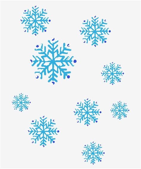 Snow cartoons you can use!. Winter Snowflakes Blue Snowflake Falling Snow Cartoon ...