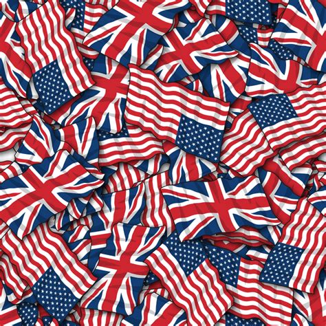 British American Friendship Flag Background Pattern Free
