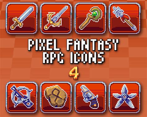 Pixel Fantasy Rpg Icons 4 Yanflymoe