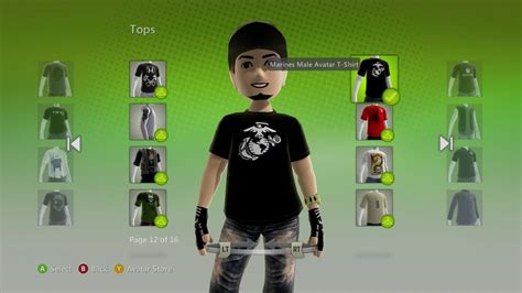 Xbox Live Free Avatar Prop Marines T Shirt Youtube