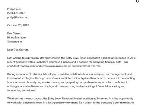 7 Financial Analyst Cover Letter Examples With In Depth Guidance