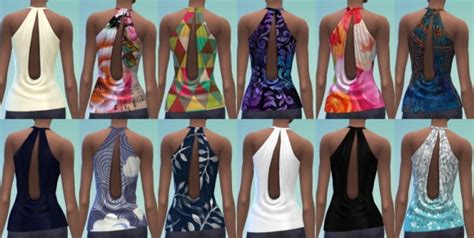 12 Halter Top Wcowl Back At The Simsperience Sims 4 Updates