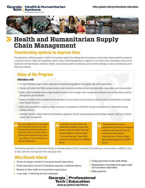 Pdf Health And Humanitarian Supply Chain Management · Transforming