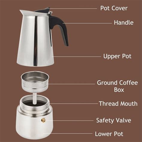 Jual Moka Pot Stainless Steel 6 Cup Coffee Espresso Maker Mokapot Di