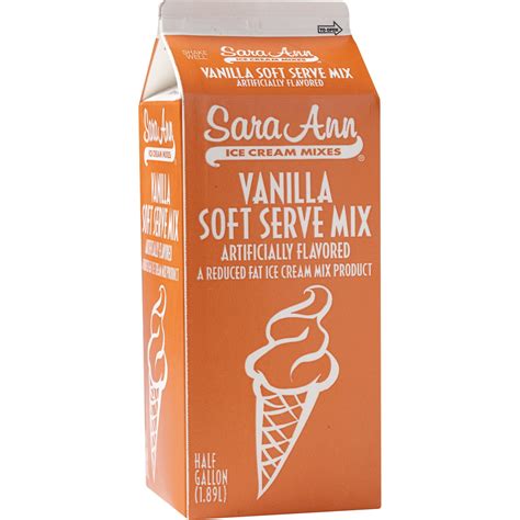 Sara Ann Ice Cream Mixes Vanilla Soft Serve Mix Half Gallon Walmart Com
