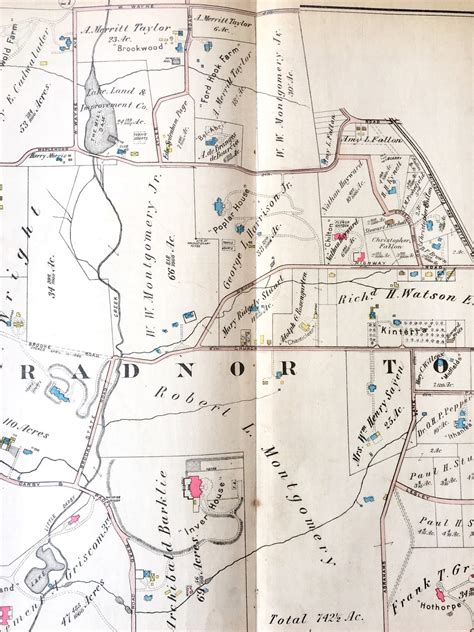 Radnor Township Map Original 1926 Main Line Pennsylvania Etsy