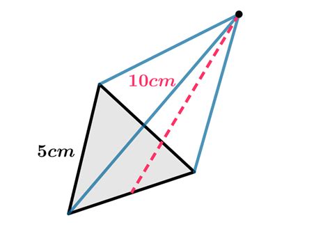 Find the volume of a triangular pyramid when base area is 9 cm2 and height is 4 cm ? Triangular pyramid