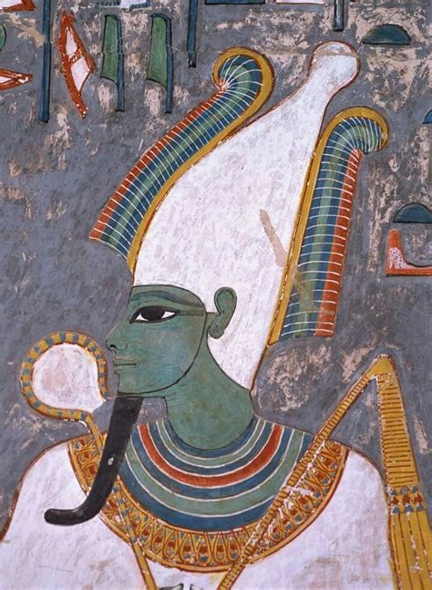 Osiris God Of The Afterlife The Underworld And The Dead Detail Of A Wall Painting From The