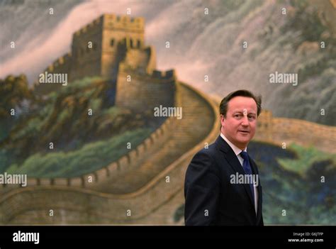 David Cameron Visit To China Stock Photo Alamy