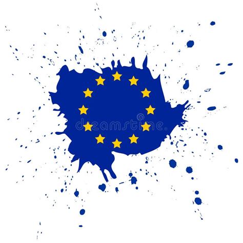 Flag Of Europe Flag Of European Union Brush Painted Flag Of Europe