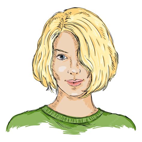 premium vector vector single sketch female face women hairstyle
