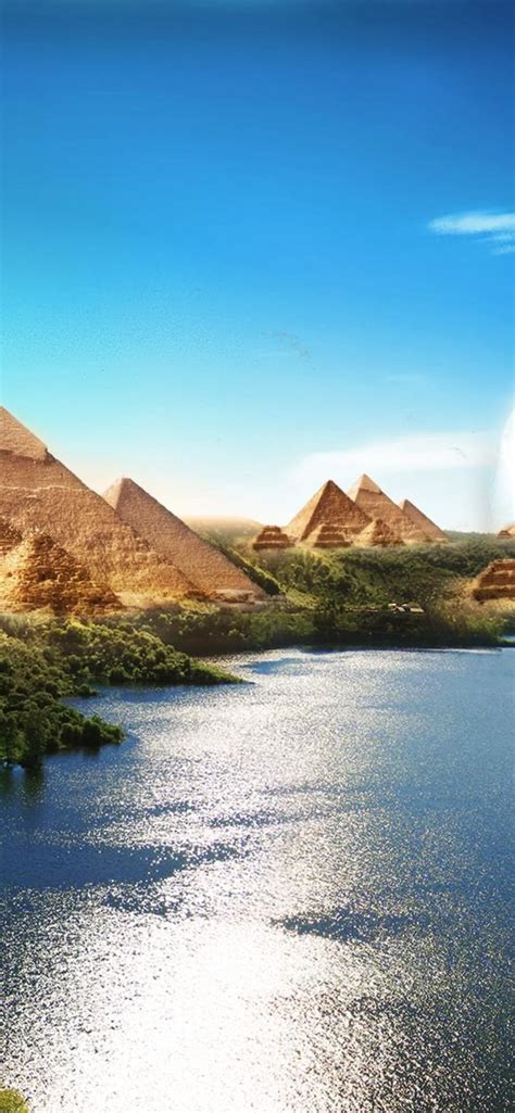 1242x2688 Pyramids Of Utpoia Beautiful Scenery Iphone Xs Max Hd 4k