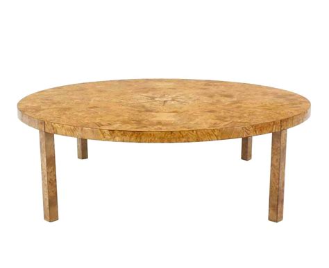 These large round coffee tables are offered in various shapes and sizes ranging from trendy to classic ones. Large Round Burl Wood Coffee Table For Sale at 1stdibs