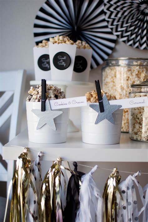 The Oscar Party Popcorn Bar Ideas Twinkle Twinkle Little Party