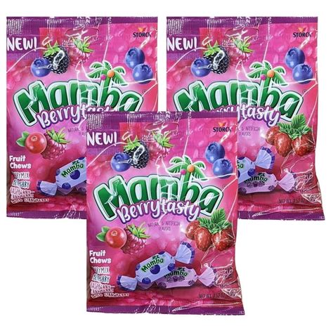 Mamba Berrytasty Fruit Chews Candy Assorted Fruit Flavor Juicy Chewy