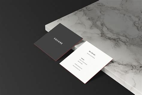 Download Square Business Card Mockup - Free Design Resources