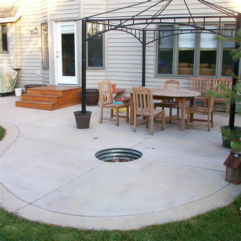 Concrete Patio Designs With Fire Pit Inspiration Image To U