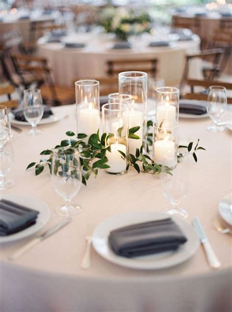 16 Trendy Greenery Wedding Centerpieces With Candles