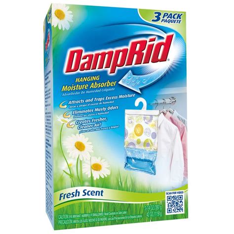 Damprid 42 Oz Fresh Scent Hanging Moisture Absorber 3 Pack Fg83k