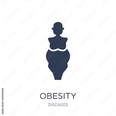 Obesity Icon Trendy Flat Vector Obesity Icon On White Background From