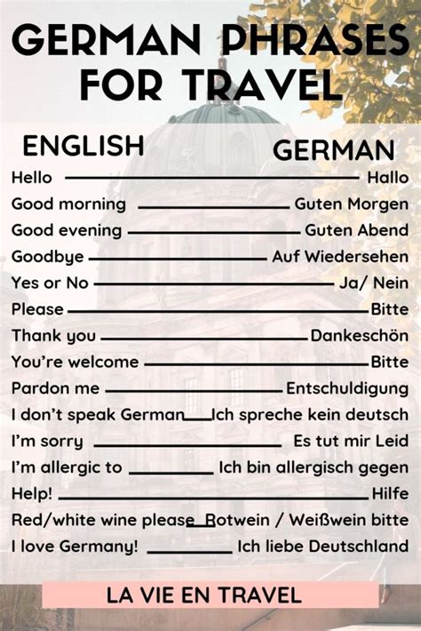 Common German Words In English For Travelers Snowars