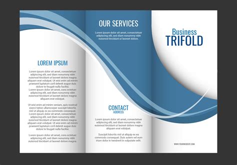 Using free brochure templates you can design all kinds of brochures with minimum effort. Template design of blue wave trifold brochure - Download ...