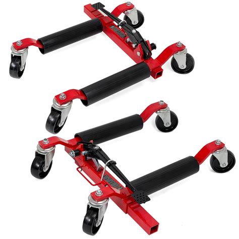 Set Of 2 Wheel Dolly Car Skates Vehicle Positioning Hydraulic Tire