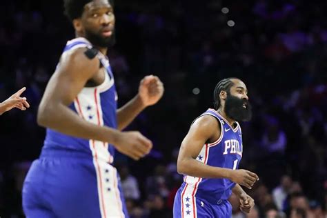 Joel Embiid Partakes In Sixers Shootaround James Harden Held Out